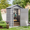 16x8 12x8 8x8FT Plastic Garden Tool Storage Shed Outdoor Lockable Bike Bin House