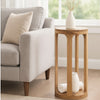 Wooden Round 23" Sofa Side End Table 2 Shelf Bedroom Night Stand Space Saving