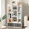 12 Tier Bookshelf Open Storage Wood Bookcase Organizer Display Shelf