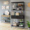 6 Tier Large Industrial Bookshelf Standing Tall Bookcas Cupboard Study Hallway