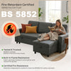 3 Seater Corner Sofa Bed w/ Storage Convertible Pull Out Sofa Bed
