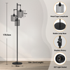 3 Light Modern Floor Lamp Dimmable Standing Light Living Room Bedroom Black