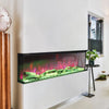 Electric 3 Sided Media Fire 40-100in Wall Insert LED Flames Fireplace Panoramic