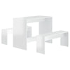 Dining Table Set Wooden Modern Bench Kitchen Room High gloss white itzcominghome