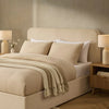 Dusk Ascot Cream Linen Look Fabric Double Ottoman Storage Bed RRP £599
