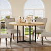 Round Dining Table for 4,120cm Industrial Kitchen Dinner Table with Metal Frame