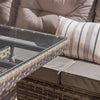Rattan Garden Furniture With Fire Pit Table 8 Seater Outdoor Furniture Set