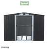 Garden Shed Metal Storage Grey Garden Universe 8ft x 8ft Inc Base Frame GS8-8AN
