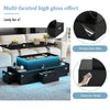 Black LED Lift Top Coffee Table w/ Drawers, Hidden Storage Living Room Furniture