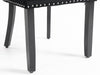 Plush Velvet Dining Chairs with Knocker 1 2 4 6 Black Grey Beige Stud Detailing
