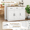 108cm Large Sideboard Storage Cabinet with Drawers-White