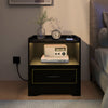 LED Side End Table Storage Nightstand Smart Bedside Table Cabinet Living Room