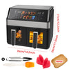 12L Dual Zone Digital Air Fryer Oven Cooker Oil Free Low Fat with 100 Tray Large