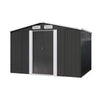 6x8 FT Peak Roof Steel Storage Shed, Pre-drilled Steel Panels, Outdoor Tool Shed