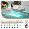 High Gloss Coffee Table with LED Light Living Room Cocktail Sofa Center Table
