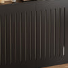 Radiator Cover Vertical Slat Modern Stylish MDF Wood White Black Cabinet Shelf