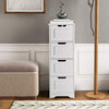 Free-Standing Side Storage Organizer with 4 Drawers-White