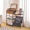 Record Player Stand End Table with Vinyl Storage 4 Tier Vinyl Record Storage