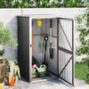 Garden Tool Shed Outdoor Storage House Cabinet Anthracite Galvanised Steel