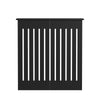 Radiator Cover Vertical Slat Modern Stylish MDF Wood White Black Cabinet Shelf
