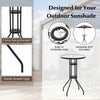 3 PCS Outdoor Folding Bistro Set with 2 Folding Chairs Patio Round Bar Table