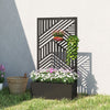 Outsunny Metal Garden Bed for Garden with Trellis, Raised Garden Bed