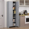 Freestanding Kitchen Cupboard, 4-Door Storage Cabinet Organizer with Adjustable