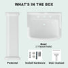 Pedestal Bathroom Sink Compact with Overflow & 3 Pre-Drilled Holes for 4" Faucet