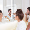 800mm Triple Door LED Bathroom Mirror Cabinet with Light Demister Wall Mounted