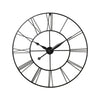 80CM Large Skeleton Metal Roman Wall Clock Big Numerals Giant Open Round Face