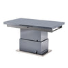 Elgin Extending Glass Top Gloss Coffee To Dining Table In Grey