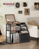 VASAGLE Record Player Stand, 3-Tier Side Table, Vinyl Record Storage up to 140 A