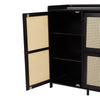 3 Rattan Doors Bamboo Shoe Cabinet Storage Cupboard Hallway Footwear Stand Rack