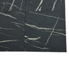Square Coffee Table w/ 4 Sliding Drawers & Marble Look, 90x90x25cm, Modern Black