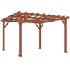 3.3 x 3.3 m Wooden Graden Pergola Gazebo Grape Trellis with Stable Structure
