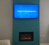 2026 TRUFLAME™ 26 INCH WIDE LED FLAMES BLACK GLASS WALL MOUNTED ELECTRIC FIRE