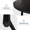 120cm Black Round Dining Table for 4-6 Wood Circle Dinner Table