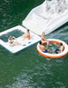 2.4x2.4m Inflatable Floating Dock Swim Platform w/ Ladder Pump Bag for Lake