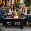 Outdoor Fire Pit Bowl with Grill Grate Multifunction Camping Heater & BBQ Grill