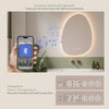 Bathroom Mirror with LED Lights Touch Dimmable Demister Irregular Wall Mounted