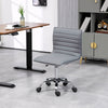 Armless Mid-Back Adjustable Office Chair with 360 Swivel Light Grey