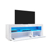 TV Stand Modern White High Gloss Doors Entertainment Unit Cabinet With LED Light