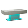 High Gloss Coffee Table with LED Light Living Room Cocktail Sofa Center Table