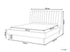Velvet EU King Size Bed Beige MARVILLE