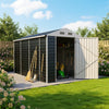 Garden Shed Steel Apex /Pent Tool Equipment Organize with Vents Door Anthracite