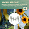 3pc Garden Furniture Portable Bistro Set Table 2 Chairs Weatherproof UV PP Green