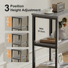 Side Table, Height Adjustable Bedside Table, End Table, Sofa Table, Nightstand