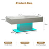High Gloss Coffee Table with LED Light Living Room Cocktail Sofa Center Table