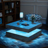High Gloss Coffee Table with LED Light Living Room Cocktail Sofa Center Table