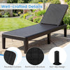 4-Position Reclining Chair with Waterproof Rattan Textured PP Surface